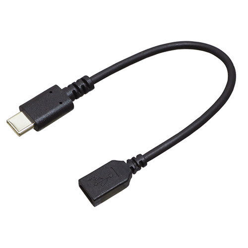 【5個セット】BAUT Type-C/micro変換ケーブルUSB2.0 3A0.1mBK BCUSMC30010BKX5 /l_画像1