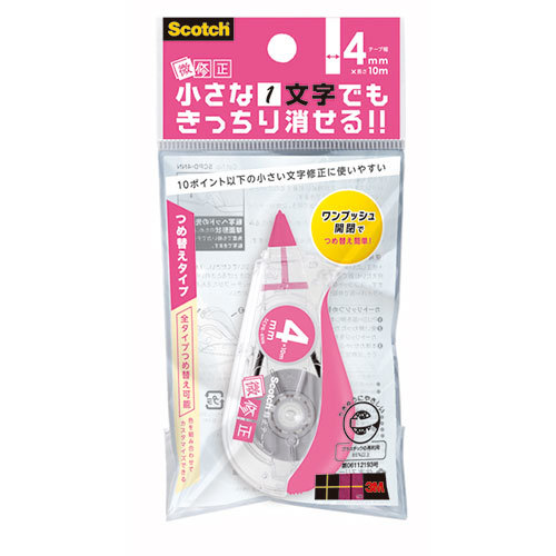 【10個セット】 3M Scotch スコッチ 修正テープ 微修正 4mm ピンク 3M-SCPD-4NNX10 /l_画像1