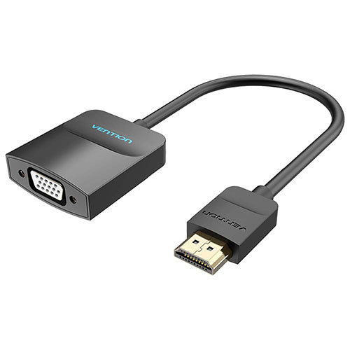 【5個セット】 VENTION HDMI to VGA 変換ケーブル 1方向タイプ 0.15m Black 42-2670X5 /l