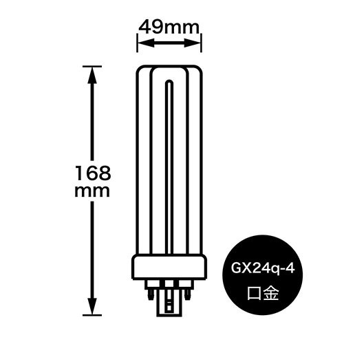 まとめ得 YAZAWA コンパクト形蛍光灯 43形 電球色 FHT42EXL x [2個] /l_画像3