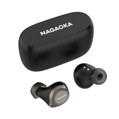 まとめ得 NAGAOKA Bluetooth5.0対応 オートペアリング機能搭載 長時間連続再生完全ワイヤレスイヤホン ブラック BT824BK x [2個] /l
