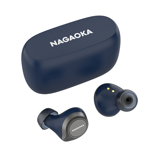 まとめ得 NAGAOKA Bluetooth5.0対応 オートペアリング機能搭載 長時間連続再生完全ワイヤレスイヤホン ブルー BT824BL x [2個] /l