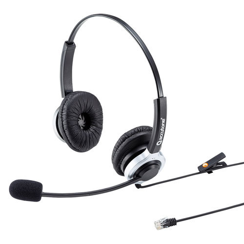 サンワサプライ 電話用ヘッドセット(両耳タイプ) MM-HSRJ01 /l_画像1