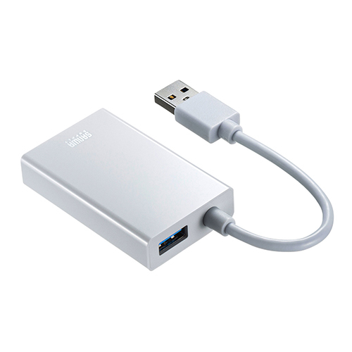 サンワサプライ USB3.2-LAN変換アダプタ(USBハブポート付・ホワイト) USB-CVLAN3WN /l_画像6