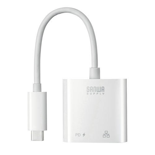 サンワサプライ USB3.2 TypeC-LAN変換アダプタ(PD対応・ブラック) USB-CVLAN7W /l_画像5