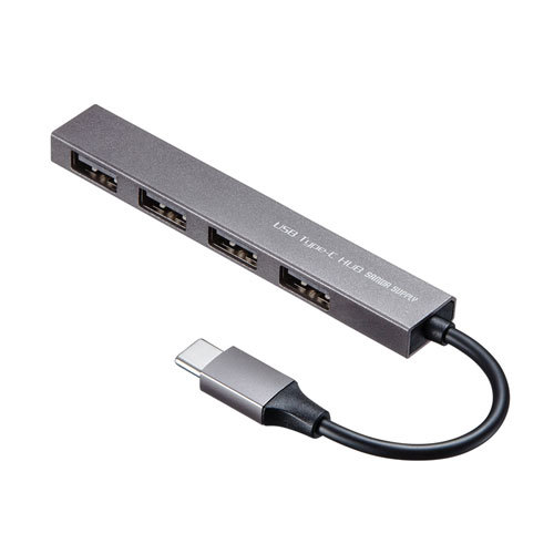  Sanwa Supply USB Type-C USB2.0 4 port slim hub USB-2TCH23SN /l