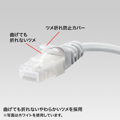 まとめ得 サンワサプライ ツメ折れ防止CAT5eLANケーブル LA-Y5TS-005D x [6個] /l_画像2