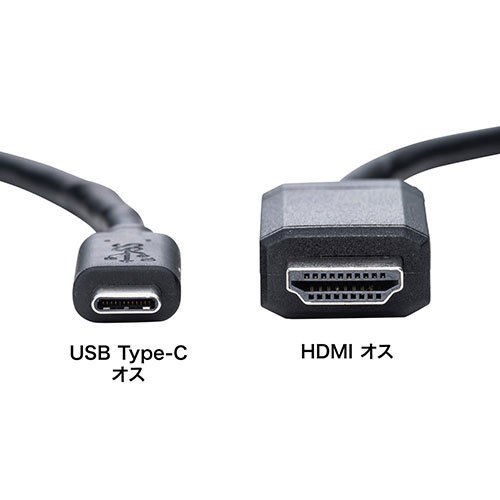 サンワサプライ TypeC-HDMI変換ケーブル 3m KC-ALCHD30K /l_画像5