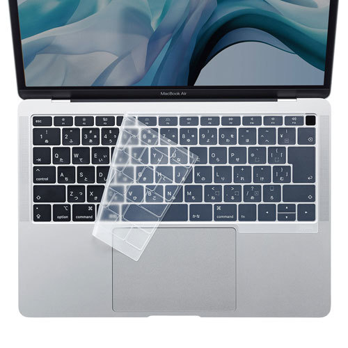 サンワサプライ MacBook Air 13.3インチ Retinaディスプレイ用シリコンキーボードカバー(クリア) FA-SMACBA13R /l_画像1