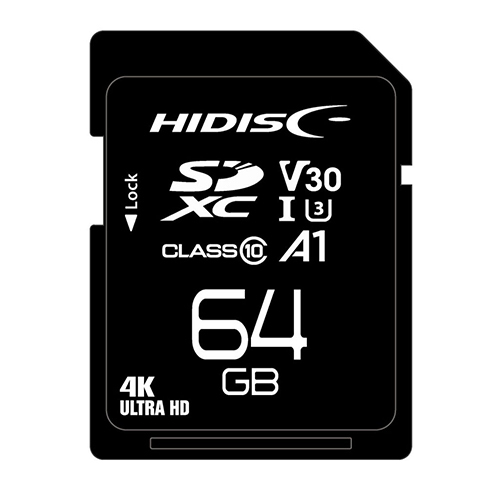 HIDISC супер высокая скорость SDXC карта 64GB CLASS10 UHS-I Speed class3 A1 соответствует HDSDX64GCL10V30 /l