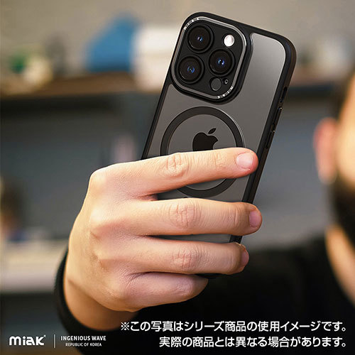 miak ミアック レンズガード一体型MagSafe対応クリアケース for iPhone 15 Plus ブラック MA52198i15PL /l_画像4