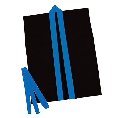 【20個セット】 ARTEC カラー不織布ハッピ子供用袖無 S黒(青襟) ATC3265X20 /l_画像2