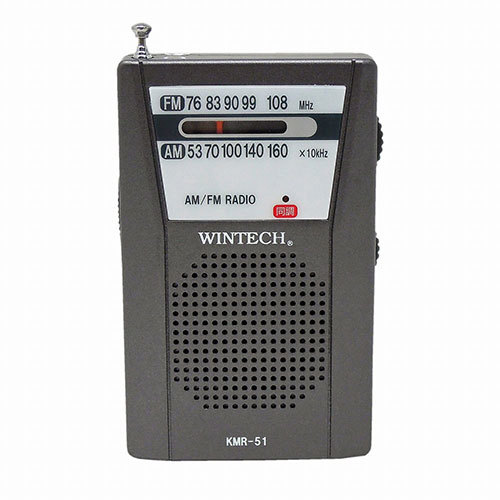 【5個セット】 WINTECH AM/FMポータブルラジオ(縦型) KMR-51X5 /l