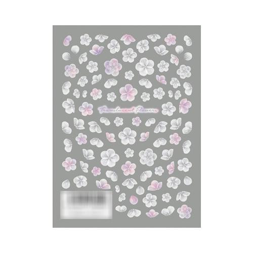  summarize profit TSUMEKIRA( tab kila) nail sticker Translucent Flowers NN-SKH-101 x [4 piece ] /a