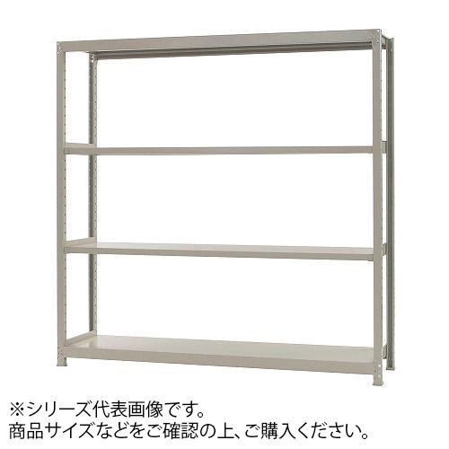 軽中量ラック　耐荷重200kgタイプ　単体　間口900×奥行600×高さ1500mm　4段　アイボリー /a