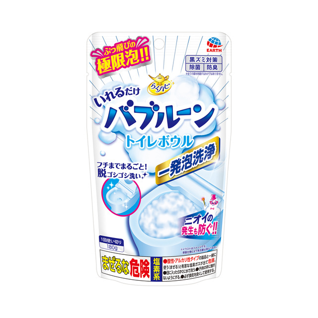 まとめ得 らくハピ いれるだけバブルーン トイレボウル 180g 　 アース製薬 　 住居洗剤・トイレ用 x [8個] /h_画像1