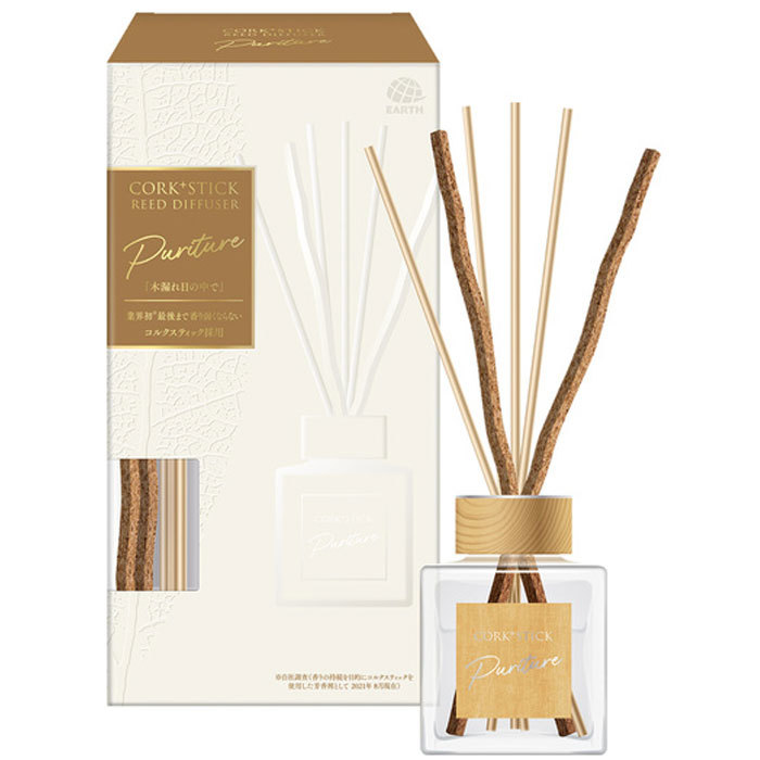 まとめ得 Sukki-ri! CORK+STICK REED DIFFUSER Puriture 木漏れ日の中で 100mL x [3個] /k_画像6