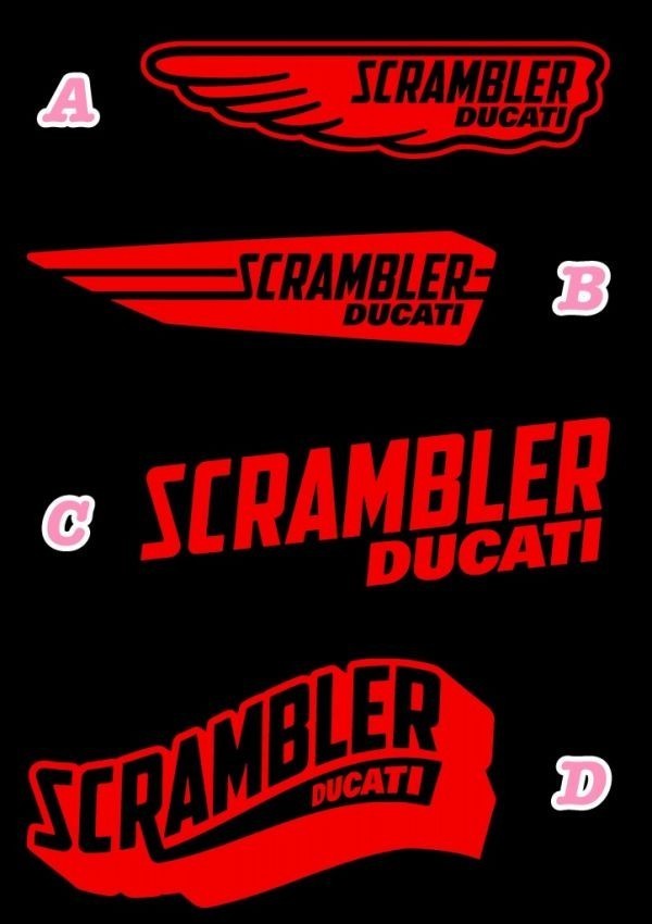 ◇送料無料◇SCRANBLER DUCATI 防水ステッカー◇ドゥカティ スクランブラー ヘルメット タンク デカール モンスター MONSTER【No.184】_画像1