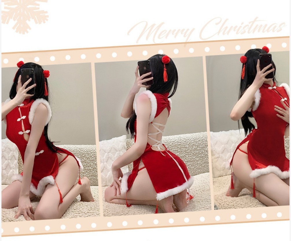 クリスマス衣装　サンタクロース　チャイナ服　Xmas コスプレ衣装　新品　セクシーコスプレ_画像7