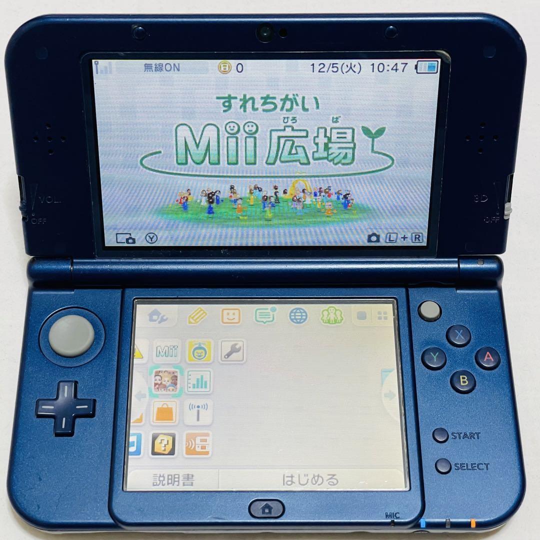 【中古】New ニンテンドー 3DS LL 本体 メタリックブルー RED-001 動作確認済 現状品 任天堂 Nintendo 045