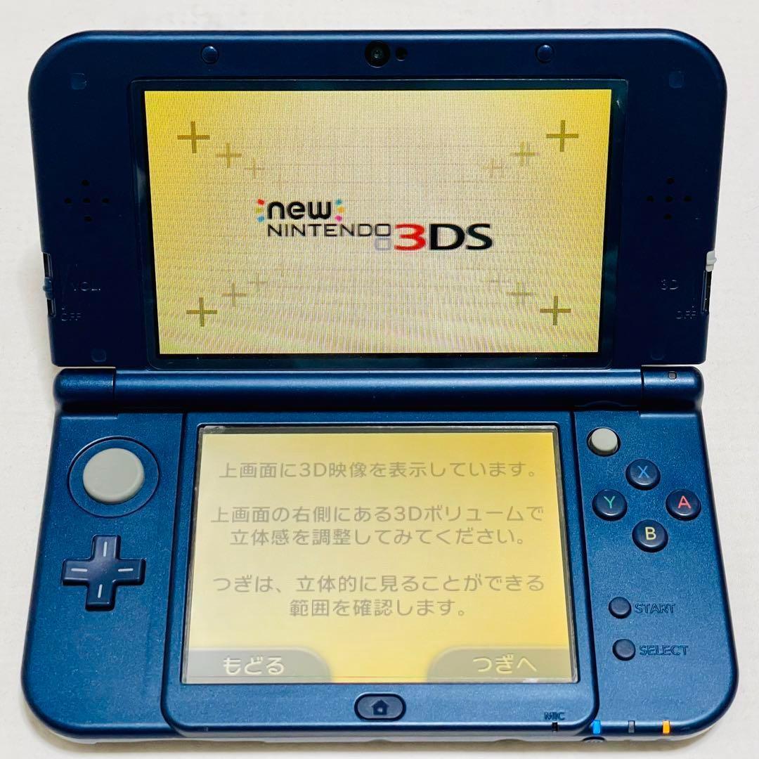 【中古】New ニンテンドー 3DS LL 本体 メタリックブルー RED-001 動作確認済 現状品 任天堂 Nintendo 040