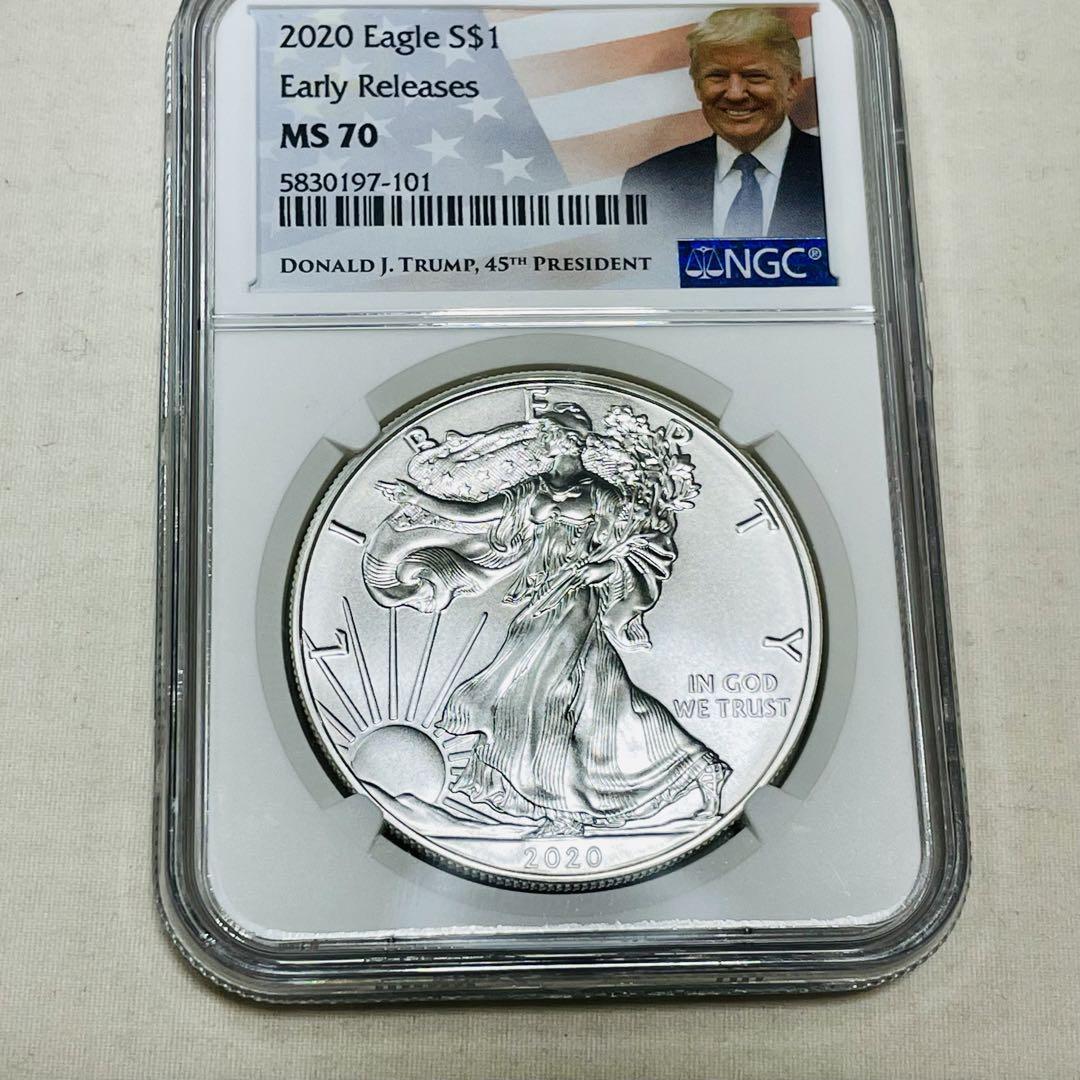 トランプ シルバーイーグル 銀貨 2020 アメリカ NGC トランプ シルバーイーグル 銀貨 2020 アメリカ NGC