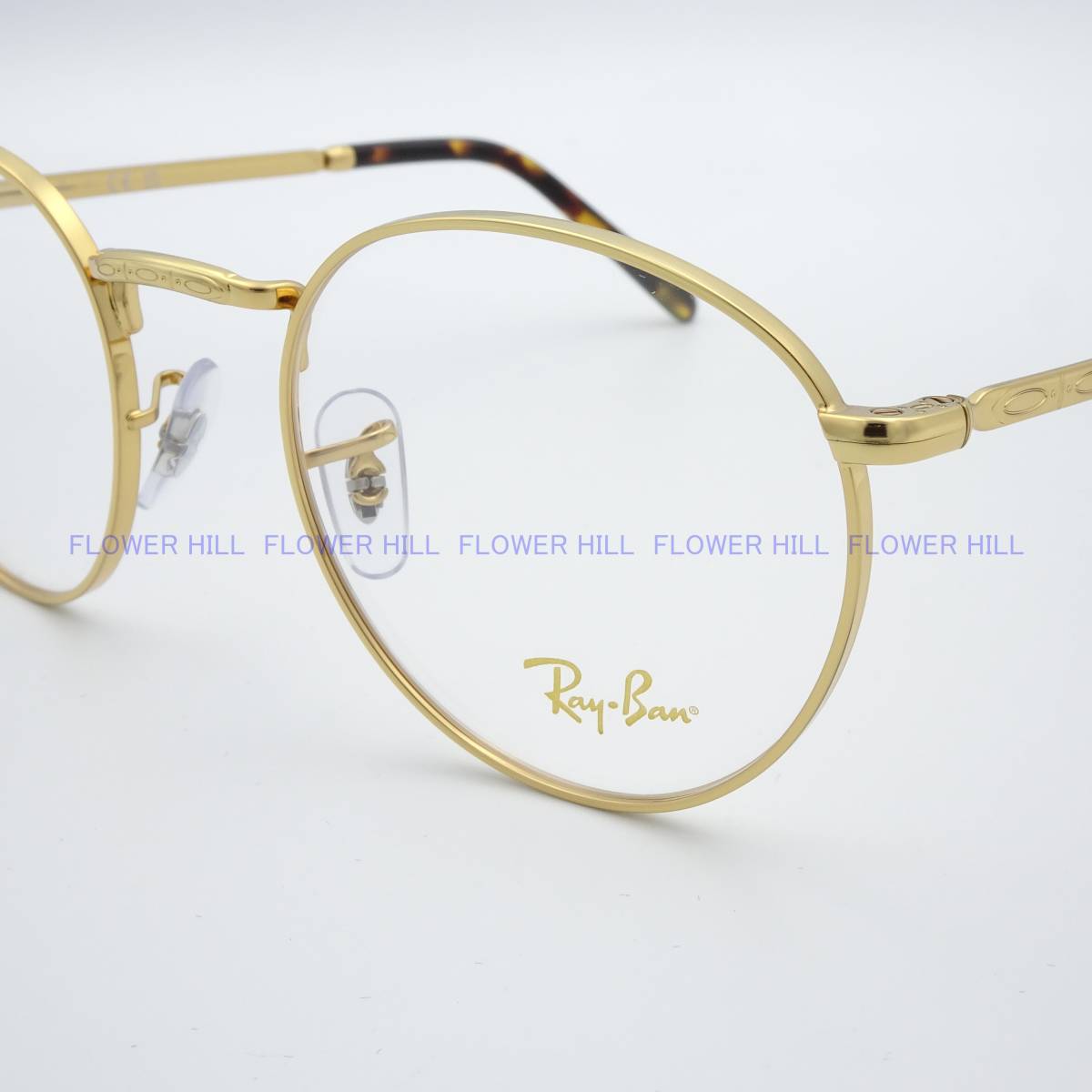 【新品・送料無料】レイバン Ray-Ban メガネ フレーム ラウンド RX3637-V 3086 ゴールド メンズ レディース めがね 眼鏡_画像7