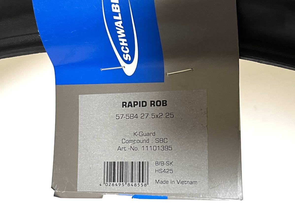 【送料無料特価】Schwalbe Rapid Rob 27.5×2.25 新品2本セット《650B×2.25》_画像4