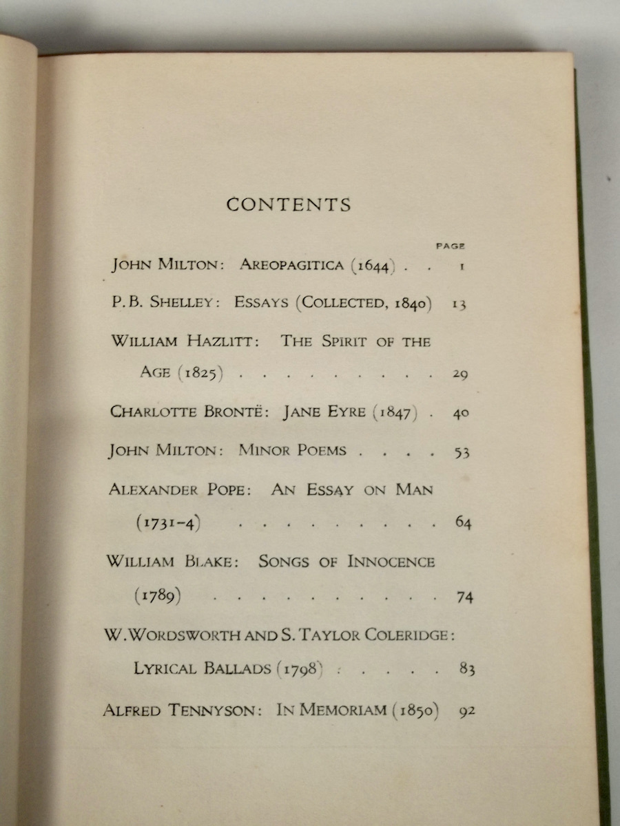 1950年 洋書 FAVOURITE STUDIES IN ENGLISH LITERATURE Edmund Blunden エドマンド・ブランデン 慶應義塾大学 講義録 英語 英文学 詩人_画像7