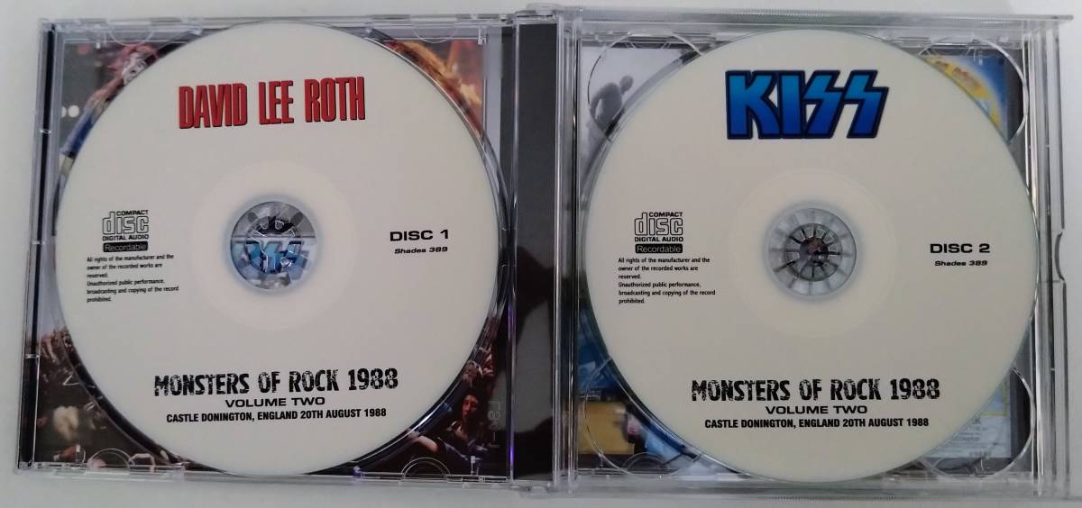 DAVID LEE ROTH/KISS/IRON MAIDEN - MONSTERS OF ROCK 1988 VOL.2(4CDR)1988年8月20日 ドニントン公演_画像3