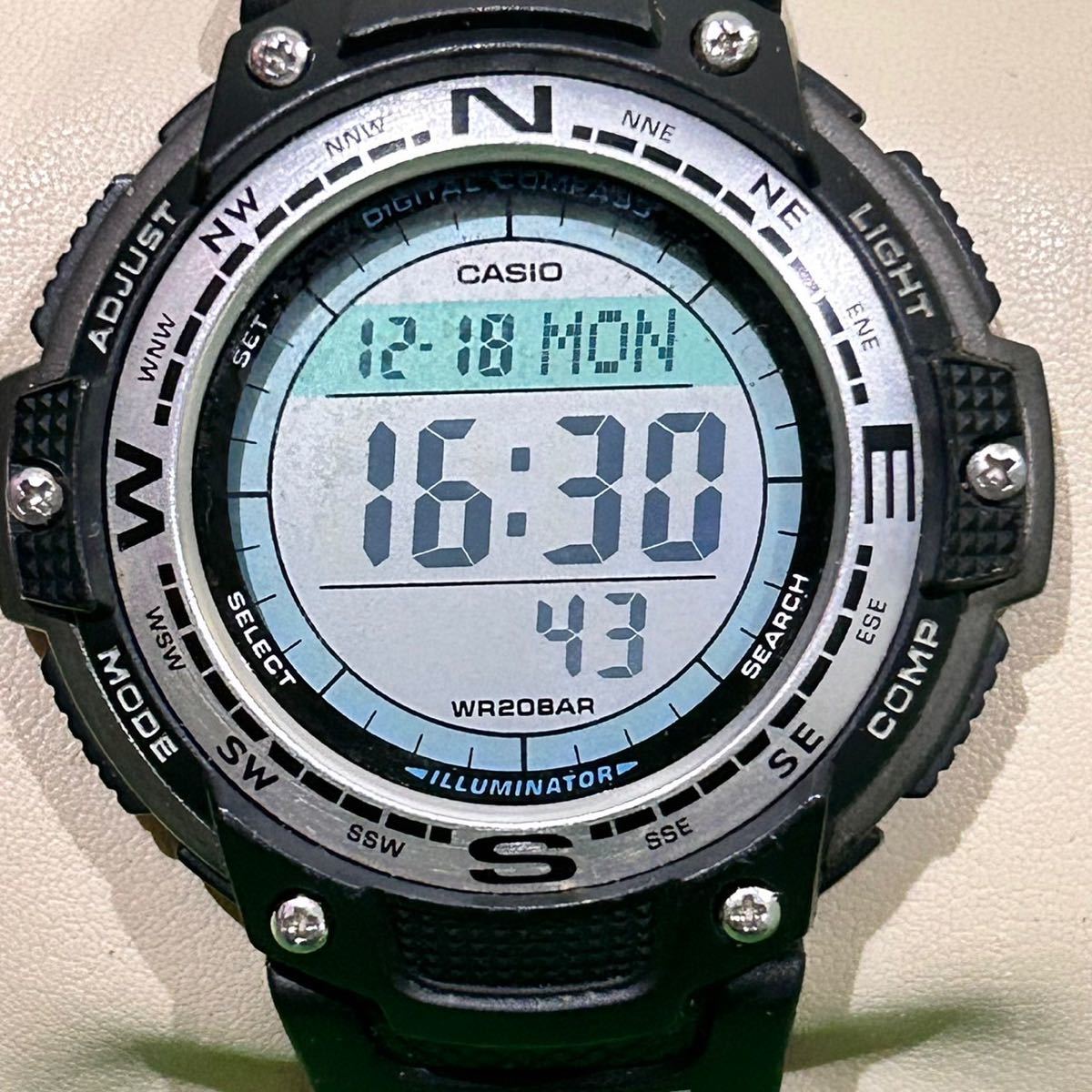 【稼動品】CASIO カシオ SGW-100J 腕時計 SPORTS GEAR スポーツギア 20気圧防水 デジタル(E302)_画像2