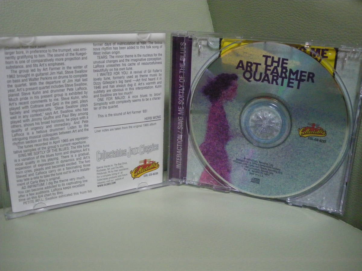 CD]ART FARME QUARTET アート・ファーマー/interaction インターアクション/jim hall ジム ホール/Sing Me Softly of the Blues ブルースを_画像2