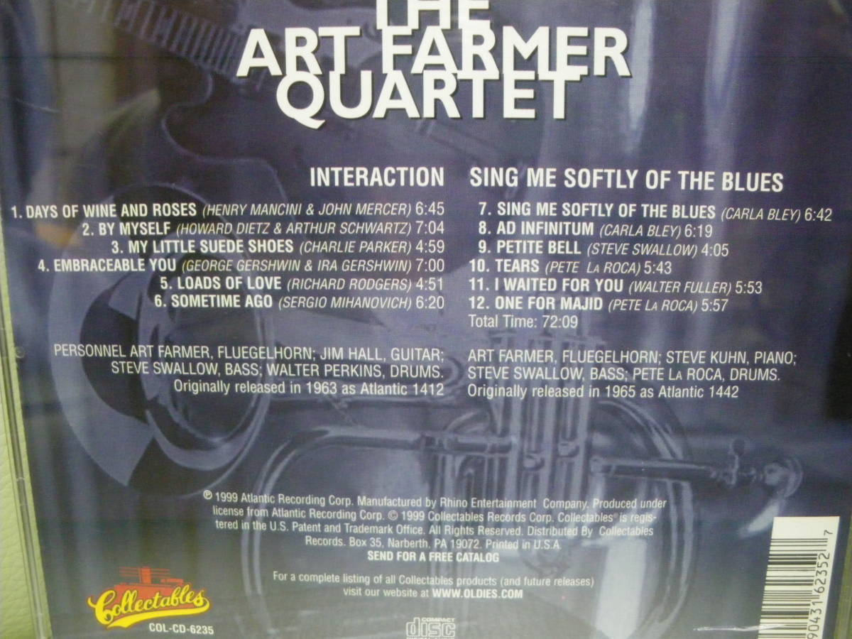 CD]ART FARME QUARTET アート・ファーマー/interaction インターアクション/jim hall ジム ホール/Sing Me Softly of the Blues ブルースを_画像4