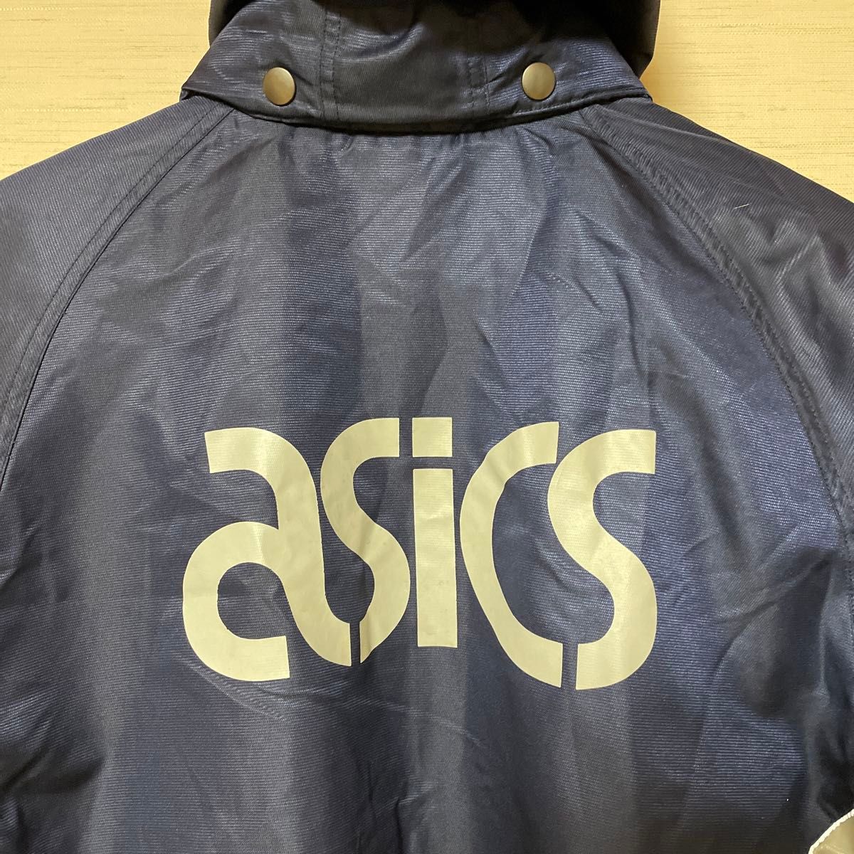 【中古品】asics アシック　ベンチコート  150 裏 ボア ネイビー