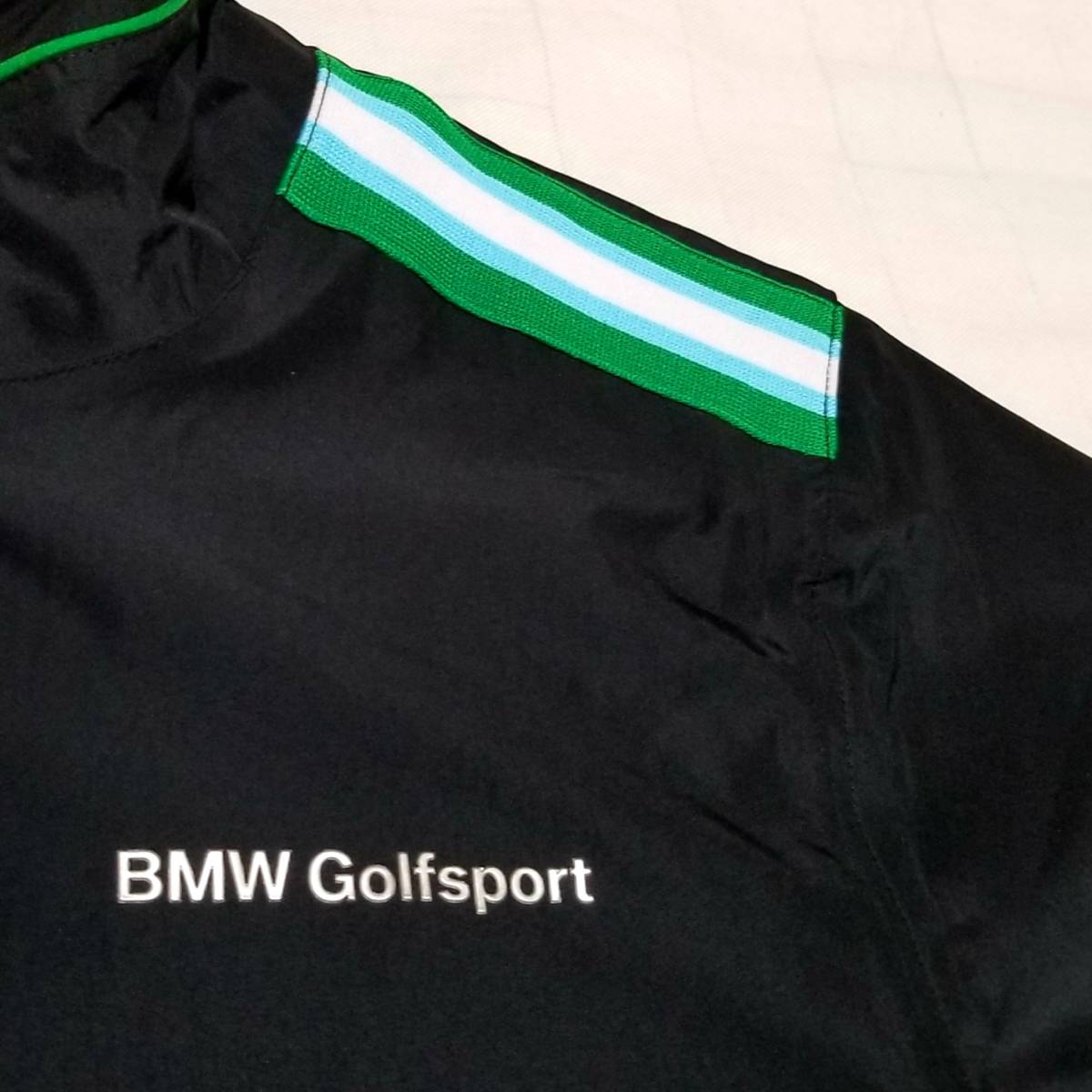 【未使用】◎ BMW Golfsport / 長袖 ワンポイントロゴ レインジャケット ポーチ付き　SIZE： M　ブラック_画像7