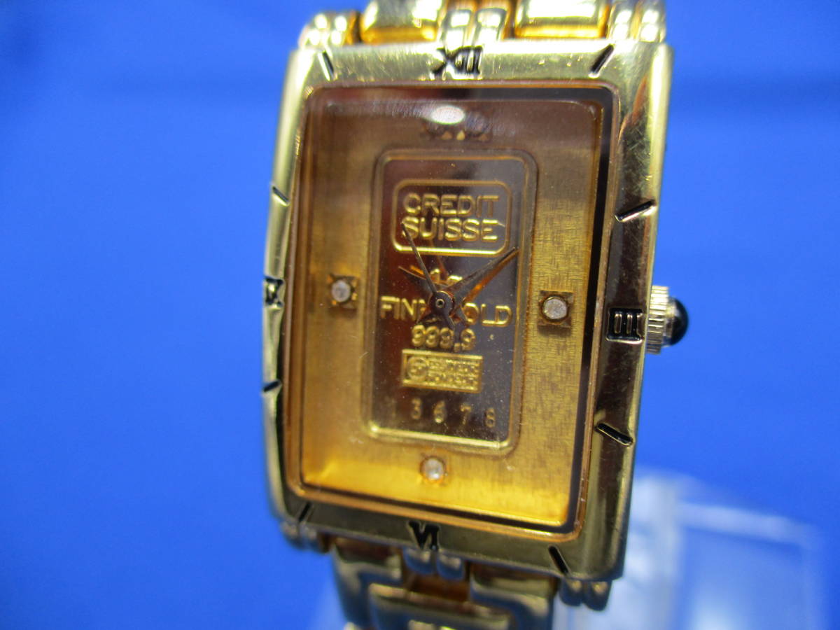 【7886】★現状不動★ ELGIN エルジン FK-929-C クォーツ FINE GOLD インゴット 999.9 1g _画像3