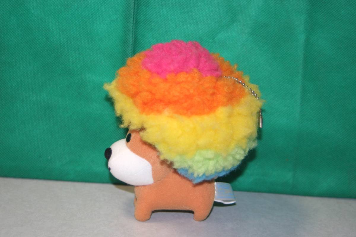 San-X Afro Dog bulb ru волосы - перемена мягкая игрушка мяч цепь имеется примерно 16cm цепочка для ключей sichi солнечный собака Rainbow собака . преображение 