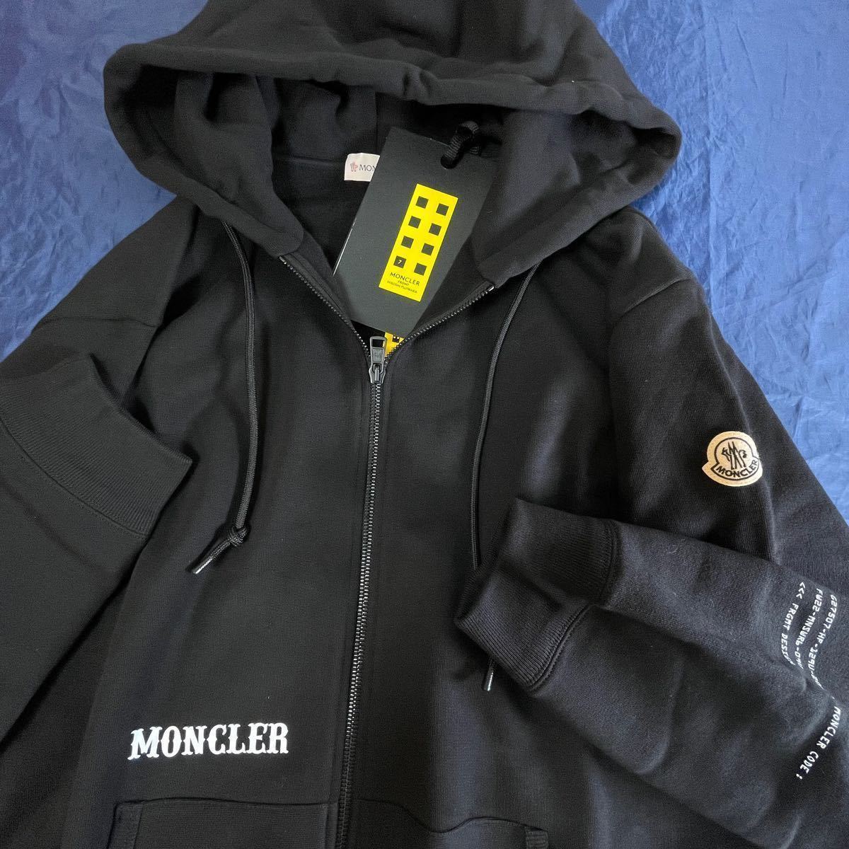 本物 新品 39638102 MONCLER モンクレール/ FRGMTコラボ L相当 大人気 限定高級裏起毛フーディー バックロゴパーカー モンクレールジャパン_画像5