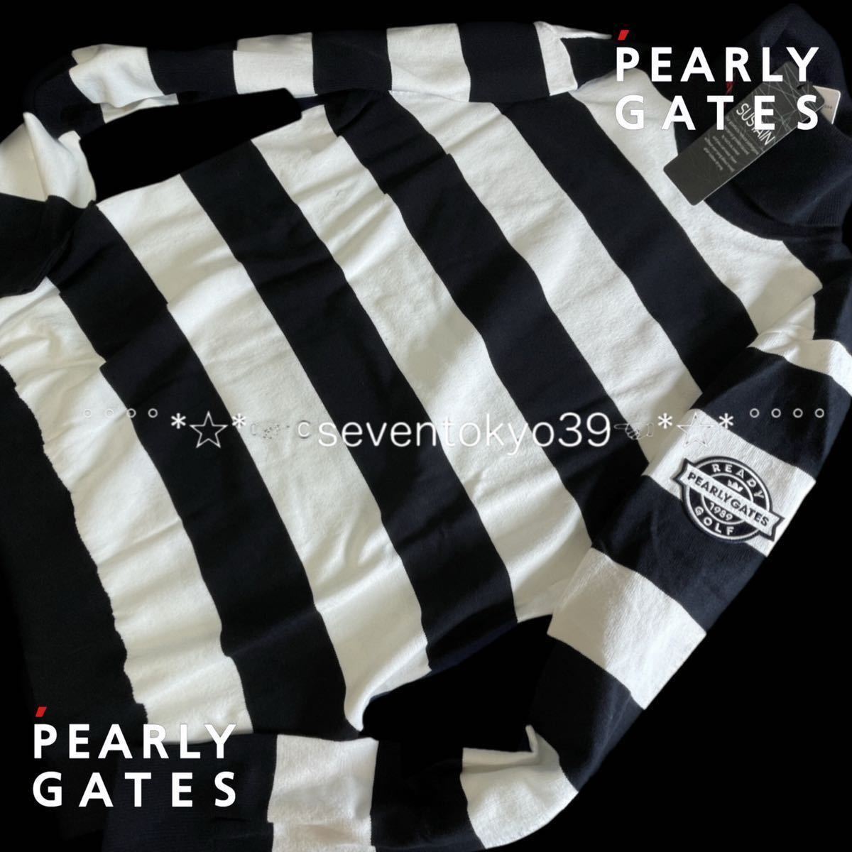 初売り 本物 新品 39818145 PEARLY GATESパーリーゲイツ/5(L) 超人気 抗菌防臭 カシミアタッチ タートルネックセーター しっとり極上の肌触_画像2