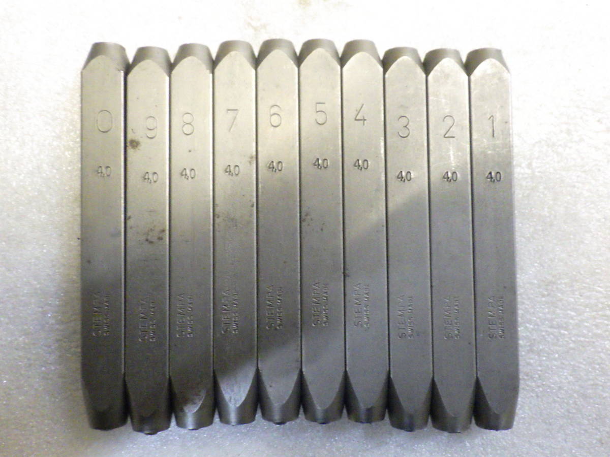 STEMPA 4㎜ 数字 刻印 0-9 スイス製 ステンパ 中古|Yahoo STEMPA 4㎜ 数字 刻印 0-9 スイス製 ステンパ 中古|Yahoo