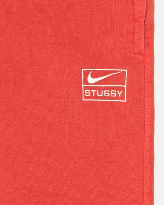 ★送料無料★【新品 ステッカー付き】Sサイズ Nike x Stussy ナイキ x ステューシー ピグメント ダイ フリース パンツ ハバネロ レッド_画像5