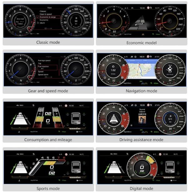 【送料無料】スピードメーター デジタルメーター 12.3インチ VW ゴルフ GOLF 7 7.5 2013-2019 G7 デジタル メーター タコメーター_画像5