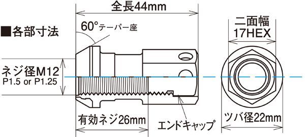 KYO-EI キョウエイ レーシングコンポジット R40 iCONIX(樹脂キャップ付) M12×P1.25 ブラック/ブルー (ナット20個)_画像3