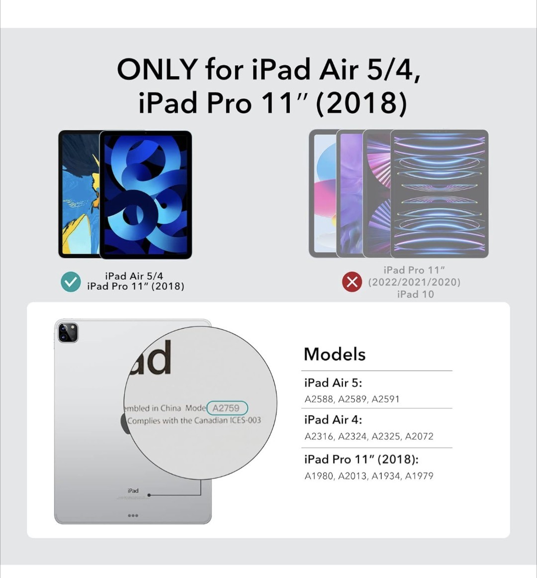 512h0502　ESR iPad Air 第5世代 ケース(2022) マグネットス吸着式 iPad Air 第4世代 ケース(2020) _画像7