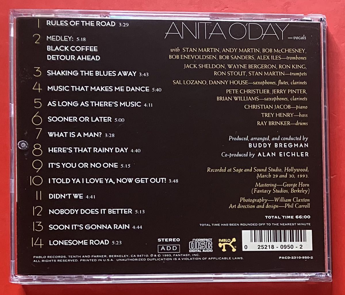 【CD】ANITA O'DAY「RULES OF THE ROAD」アニタ・オディ 輸入盤 盤面良好 [08020181]_画像2