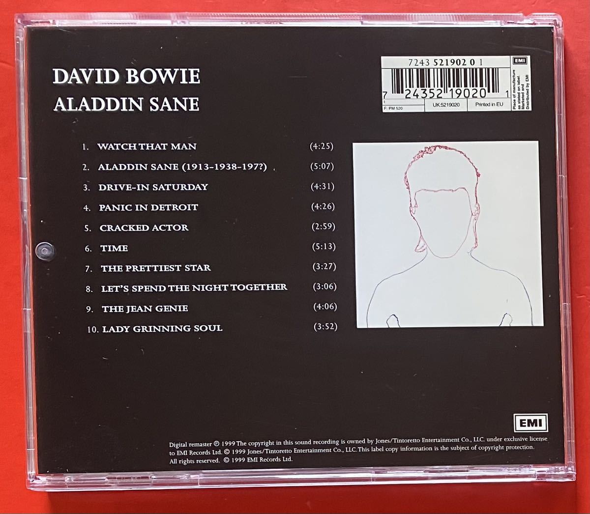 【美品CD】David Bowie「Aladdin Sane」デビッド・ボウイ 輸入盤 [11120451]_画像2