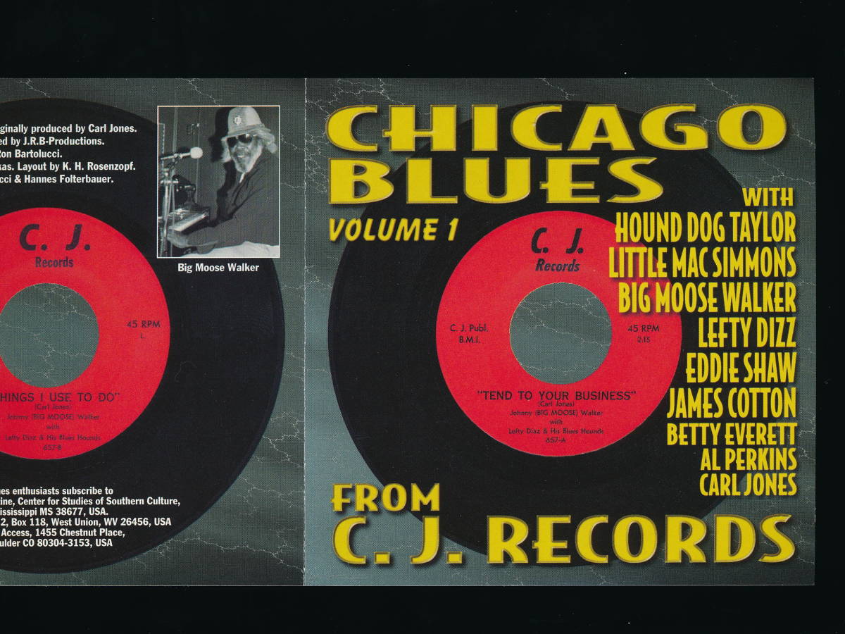 ☆CHICAGO BLUES FROM C.J.RECORDS VOLUME 1☆WOLF RECORDS 120.281 CD☆BIG MOOSE WALKER, HOUND DOG TAYLOR, LITTLE MAC SIMMONS...☆_画像4