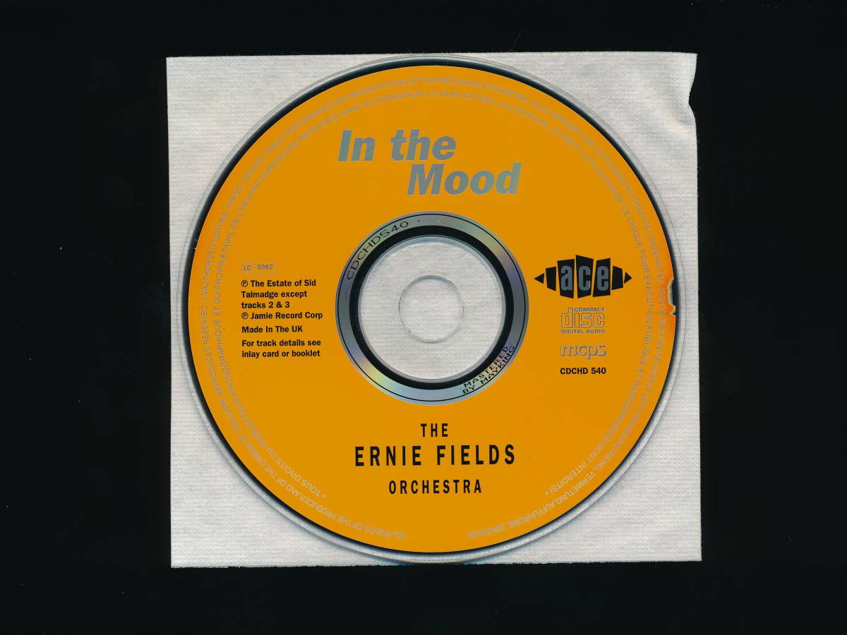 ☆THE ERNIE FIELDS ORCHESTRA featuring PLAS JOHNSON, RENE HALL & EARL PALMER☆IN THE MOOD☆1996年輸入盤☆ACE RECORDS CDCHD 540☆_画像3