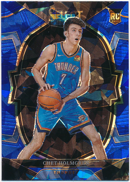 Chet Holmgren NBA 2022-23 Panini Select RC Rookie Blue Cracked Ice Prizm ルーキークラックドアイスプリズム チェット・ホルムグレン_画像1