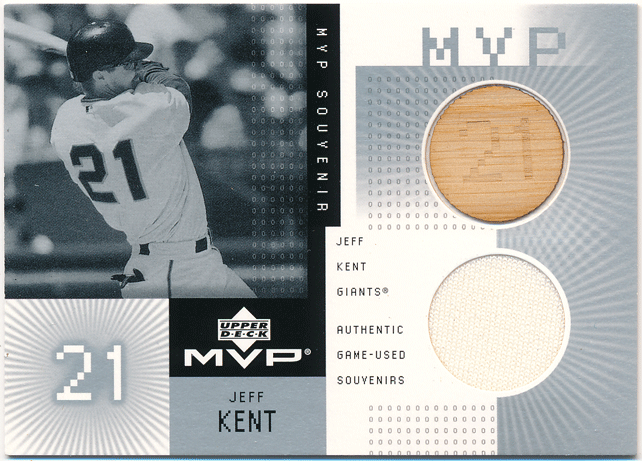 Jeff Kent MLB 2002 Upper Deck UD MVP Souvenir Jersey Bat ジャージ・バットカード ジェフ・ケント_画像1